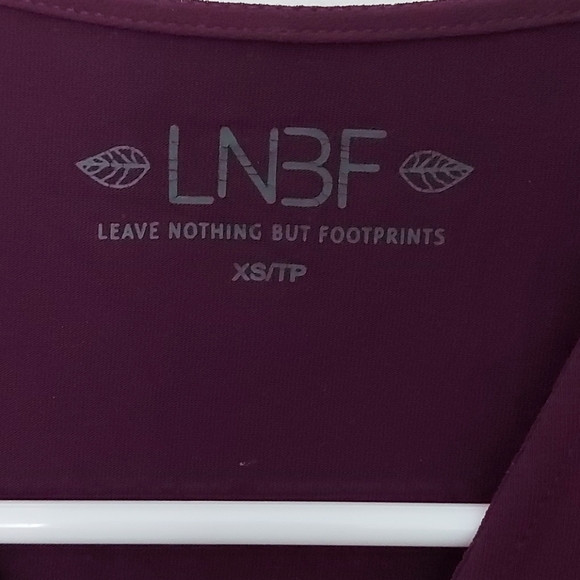 LNBF purple jersey and chiffon long sleeve top - Picture 3 of 4